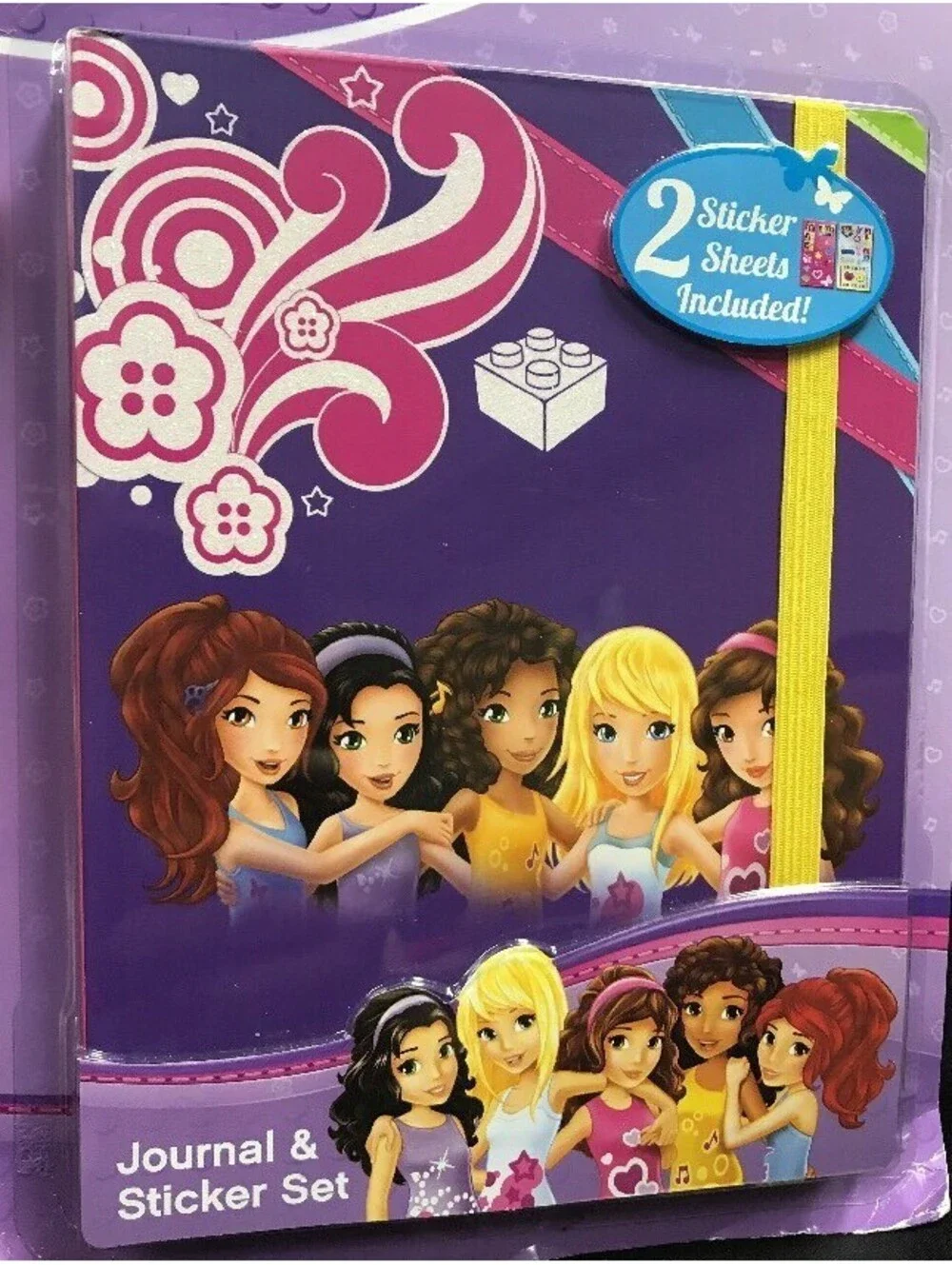 LEGO Friends Journal and Sticker Set Purple 80 Pages Hardback Diary Notebook